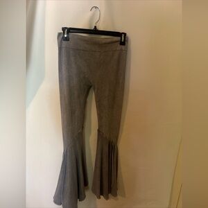 Nashville Style Flared Slit Leg Blue Party Pants OS Stretch , Dutch Blue